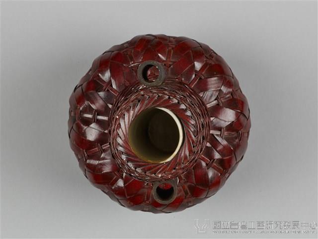 竹編雙耳花瓶藏品圖，第7張