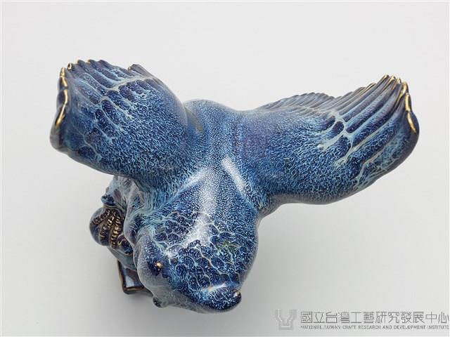 鈞釉貓頭鷹塑像藏品圖，第7張
