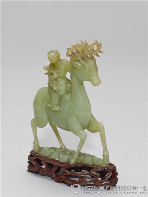 騎鹿童子石雕玉器藏品圖，第4張