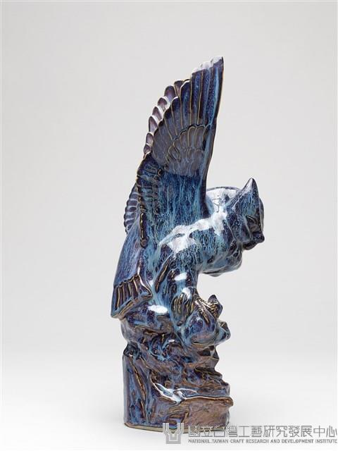 鈞釉貓頭鷹塑像藏品圖，第5張