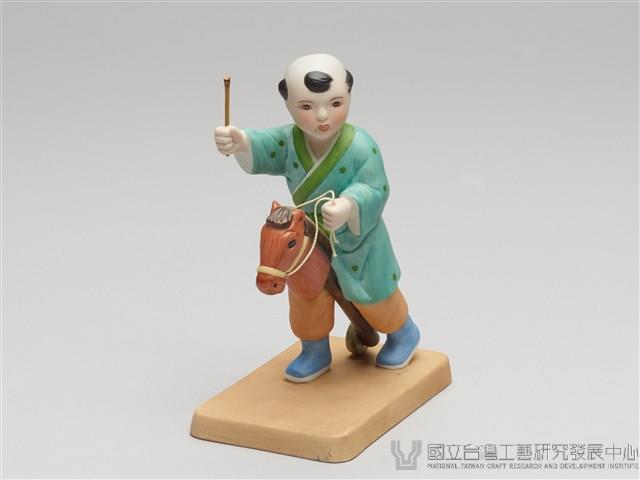 嬰戲陶偶(六之三)騎木馬藏品圖，第5張
