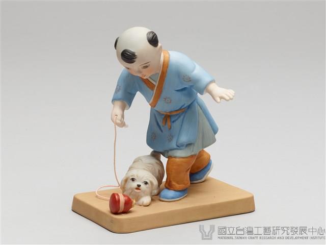 嬰戲陶偶(六之四)打陀螺藏品圖，第5張