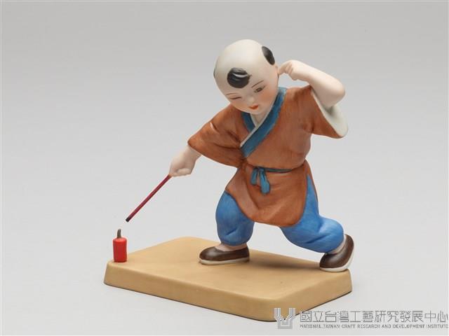 嬰戲陶偶(六之五)玩炮竹藏品圖，第5張