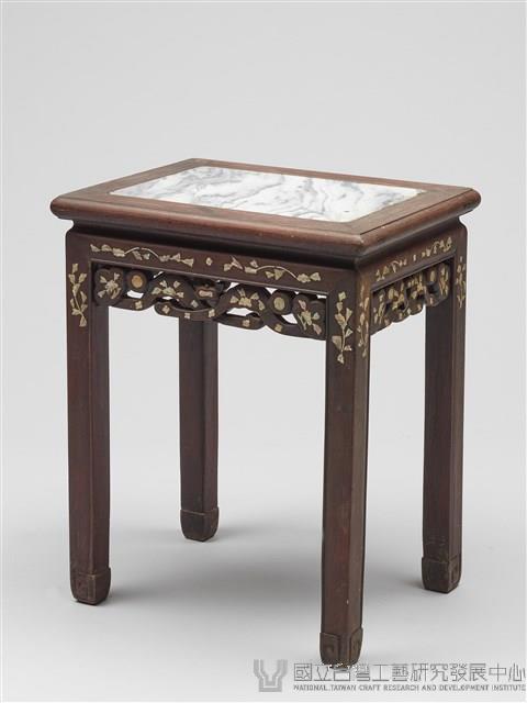 精雕螺鈿山水雲石茶几藏品圖，第1張