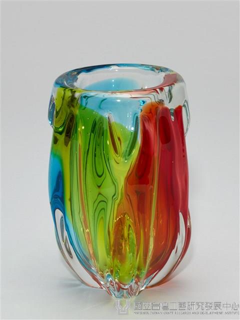 七彩琉璃花瓶藏品圖，第5張