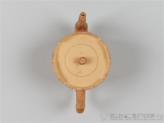 宜興陶仿竹茶具組-茶壺藏品圖，第7張