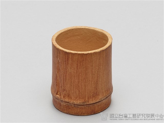 宜興陶仿竹茶具組-茶杯藏品圖，第1張