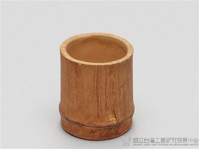 宜興陶仿竹茶具組-茶杯藏品圖，第1張
