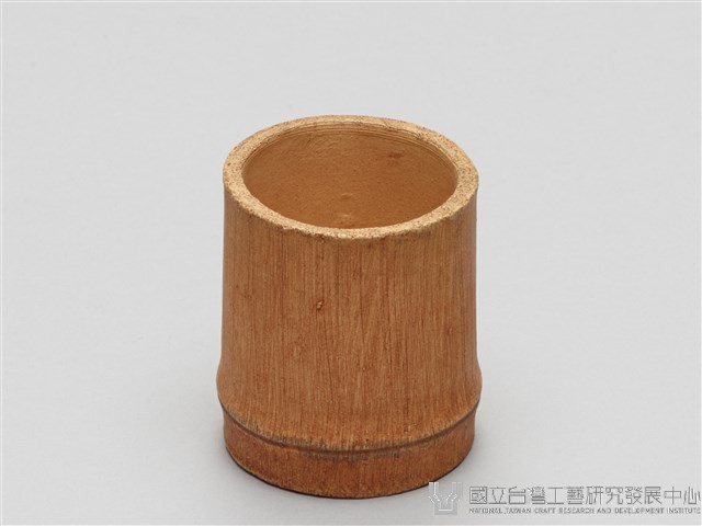 宜興陶仿竹茶具組-茶杯藏品圖，第1張