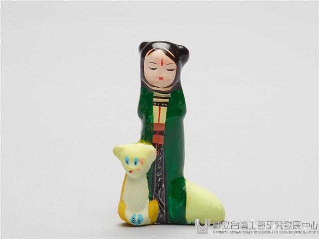 泥人張泥偶(一盒八個)-少女與愛犬藏品圖，第1張