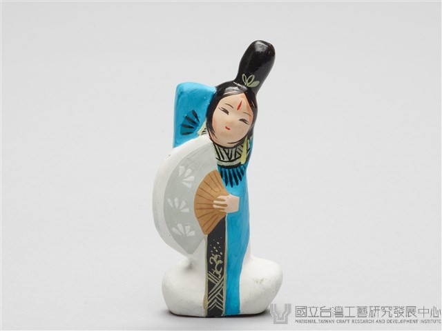 泥人張泥偶(一盒八個)-執扇仕女藏品圖，第1張