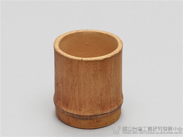 宜興陶仿竹茶具組-茶杯藏品圖，第1張