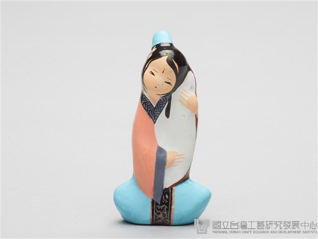 泥人張泥偶(一盒八個)-彈琵琶仕女藏品圖，第1張