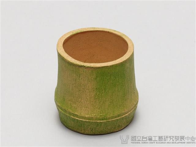 宜興陶仿竹茶具組-茶杯藏品圖，第1張