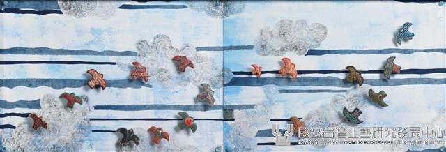 靛藍水雲線上的音符藏品圖，第2張