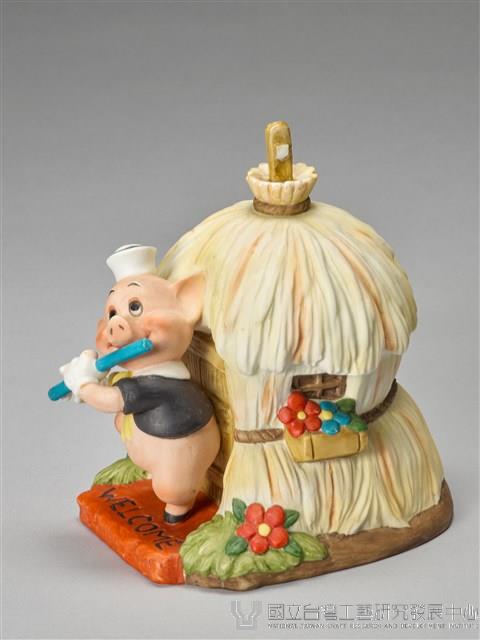 小紅豬吹笛子/三隻小豬（音樂盒）藏品圖，第1張