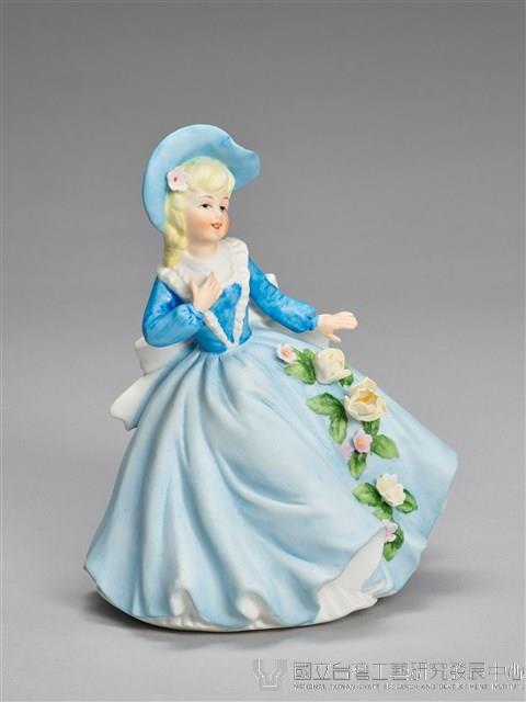 蓬蓬裙戴帽少女/淺藍服藏品圖，第1張