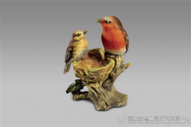 雙鳥系列/麻雀親子鳥巢藏品圖，第1張