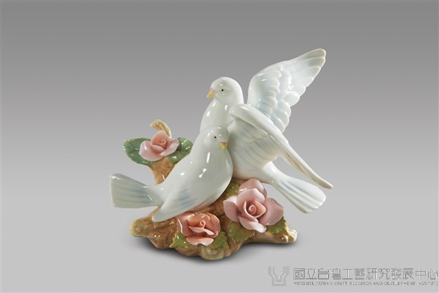 雙鴿燭台/玫瑰藏品圖，第1張