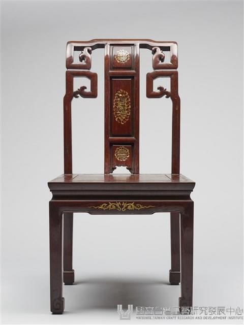 鑲龍吐珠鏍鈿古董家具-椅子（無扶手）藏品圖，第2張