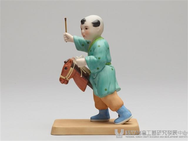 嬰戲陶偶(六之三)騎木馬藏品圖，第1張