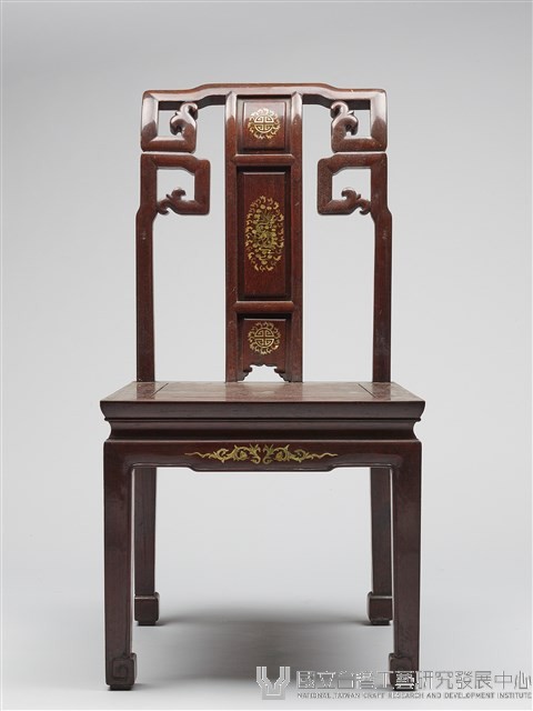 鑲龍吐珠鏍鈿古董家具-椅子（無扶手）藏品圖，第2張