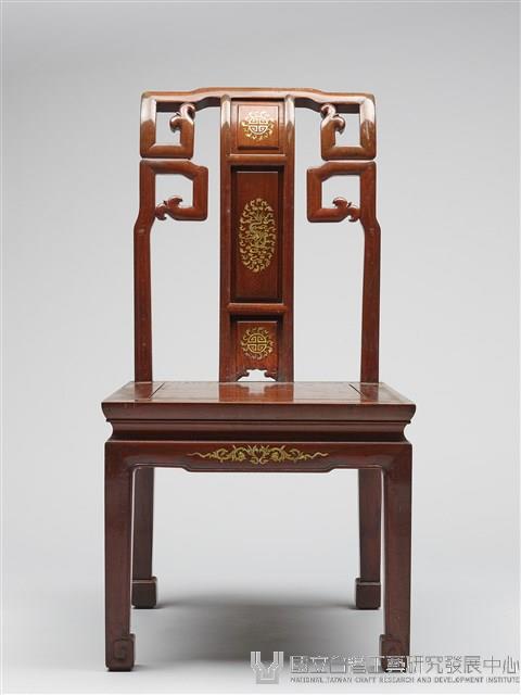 鑲龍吐珠鏍鈿古董家具-椅子（無扶手）藏品圖，第2張