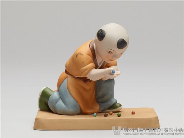 嬰戲陶偶(六之六)玩彈珠藏品圖，第1張