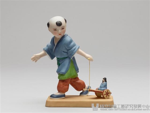 嬰戲陶偶(六之二)拉孔明車藏品圖，第1張