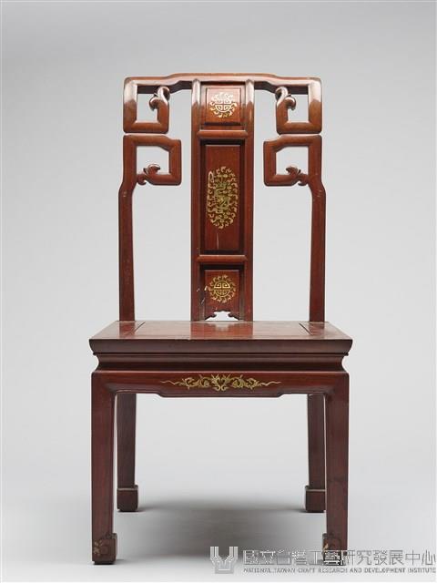 鑲龍吐珠鏍鈿古董家具-椅子（無扶手）藏品圖，第2張