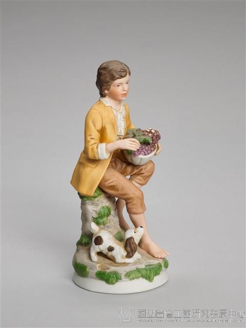 鄉村男孩與寵物狗藏品圖，第1張