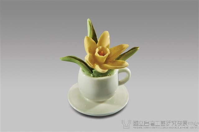 填土插花系列：小咖啡杯皿/3月水仙藏品圖，第1張