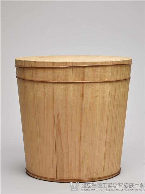 內外圓弧木桶組-透氣有蓋無手把木製炊飯桶藏品圖，第4張