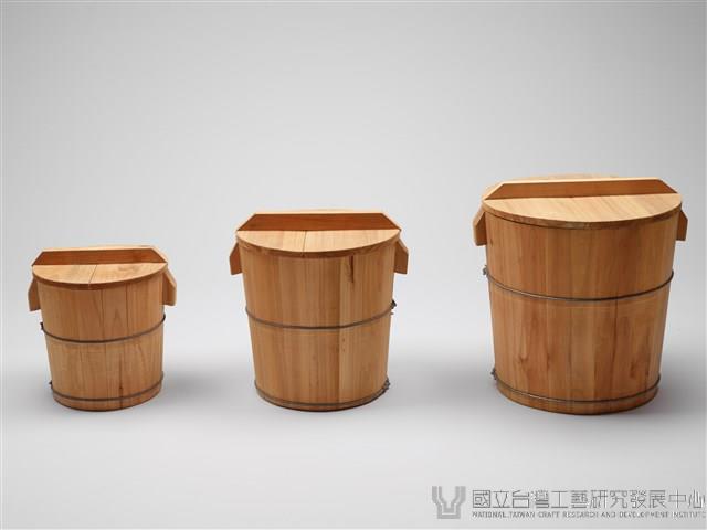 木製炊飯桶系列(大、中、小)藏品圖，第2張