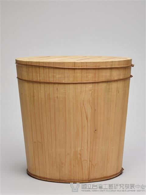 內外圓弧木桶組-透氣有蓋無手把木製炊飯桶藏品圖，第1張
