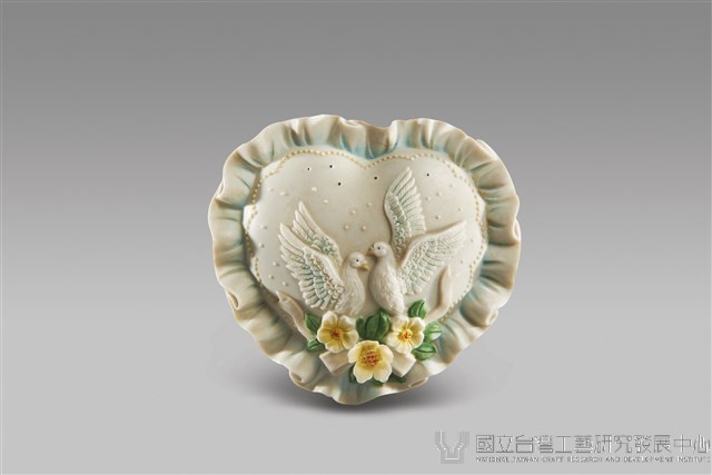 雙鴿心形掛飾藏品圖，第1張