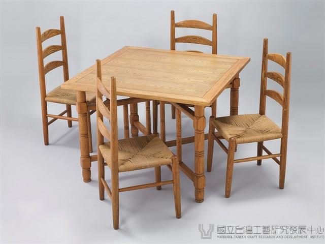木製餐桌椅組藏品圖，第1張