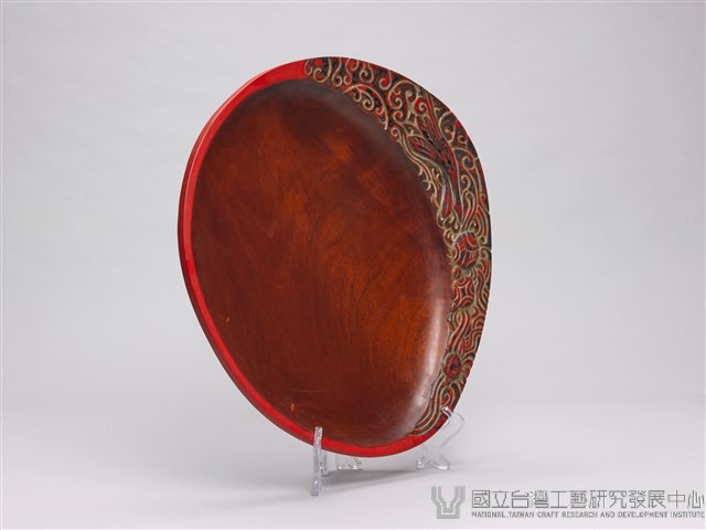 木雕漆盤藏品圖，第3張