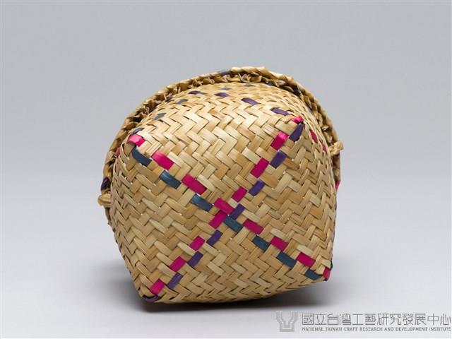 藺草提籃-圓型提籃(有色、小)藏品圖，第2張