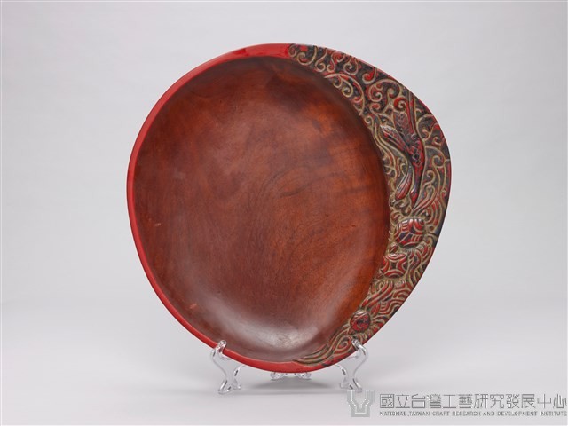 木雕漆盤藏品圖，第1張