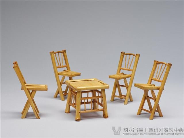 迷你竹家具－餐桌椅藏品圖，第2張