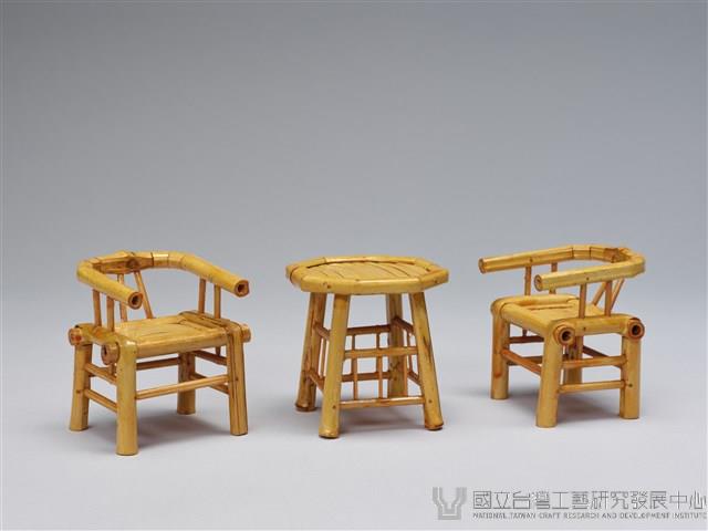 迷你竹家具－八角桌椅藏品圖，第1張