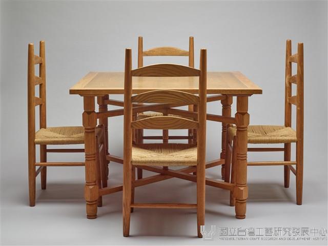木製餐桌椅組藏品圖，第3張