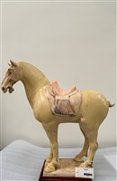 仿唐黃釉馬(複製品)藏品圖，第1張