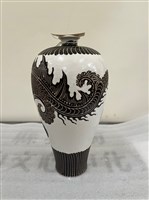 仿宋磁州窯黑釉龍紋梅瓶(複製品)藏品圖，第1張