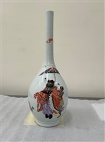 仿清乾隆粉彩鍾馗膽瓶(複製品)藏品圖，第1張