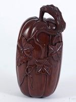 紫檀絲瓜木雕藏品圖，第1張