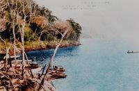 日治時期日月潭明信片之翻拍照藏品圖，第1張