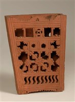 紅陶鏤空筷子籠藏品圖，第1張