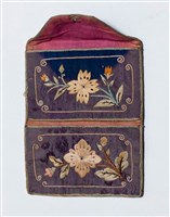 花卉彩繡兩摺褡褳藏品圖，第1張